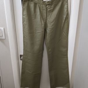 Olive pleather pants Sovere XL NWT